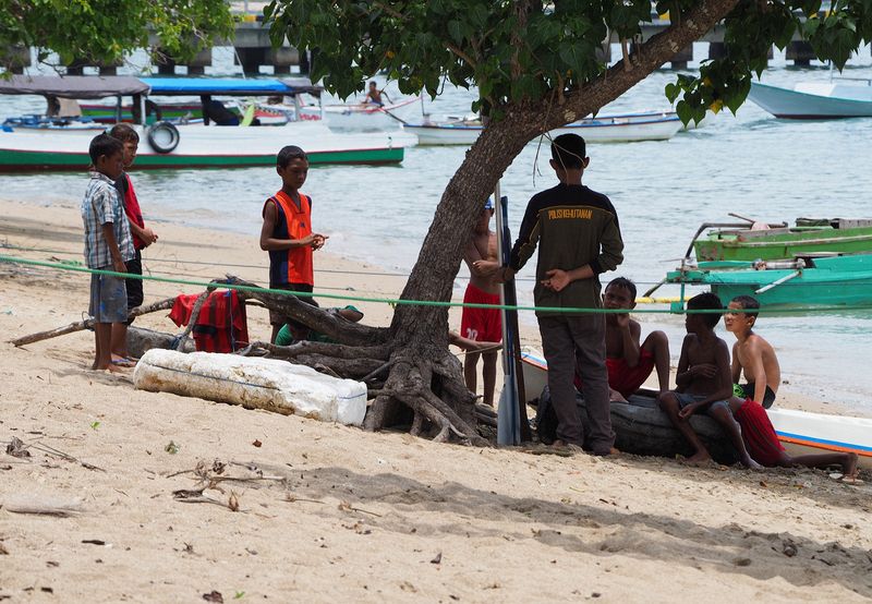 Local kids on the beach