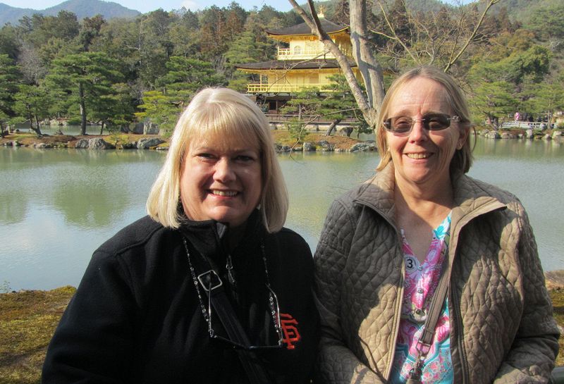 Linda and June at the Golden Pavilion