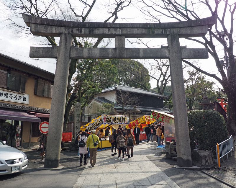 A concrete torii gate