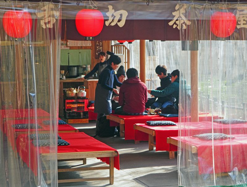 Inside a Japanese cafe