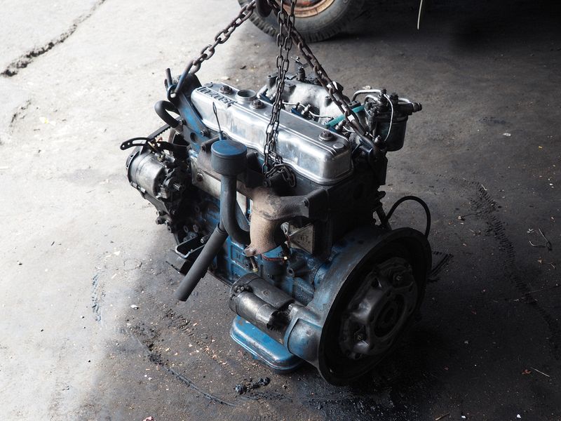 An Isuzu engine for a jeepney