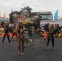 Interesting dancers on the pier