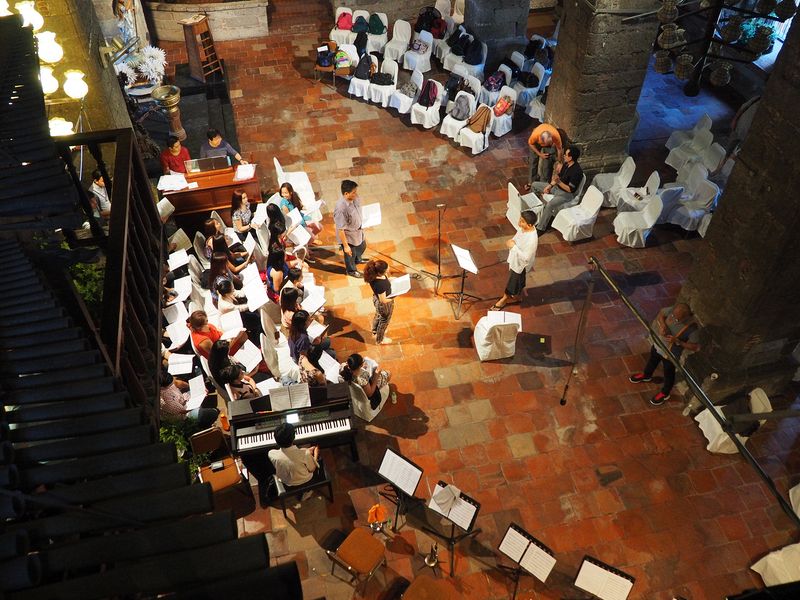 Rehearsal for the 40th annual Bamboo Festival