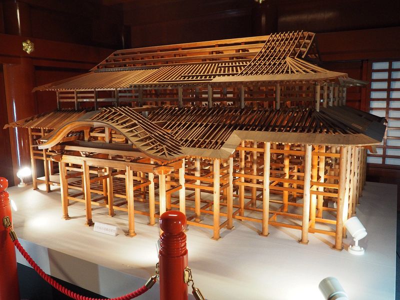 A model showing the construction details of the castle