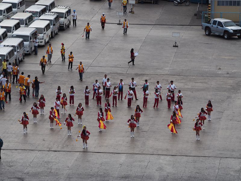 A local band welcomes us to Puerto Princesa