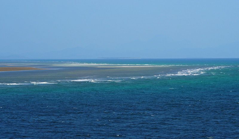 Breaking waves as we approach Palawan