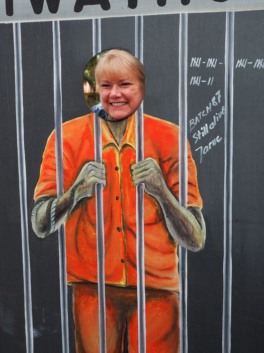 Linda is behind bars