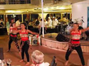 Folkloric dancers on board