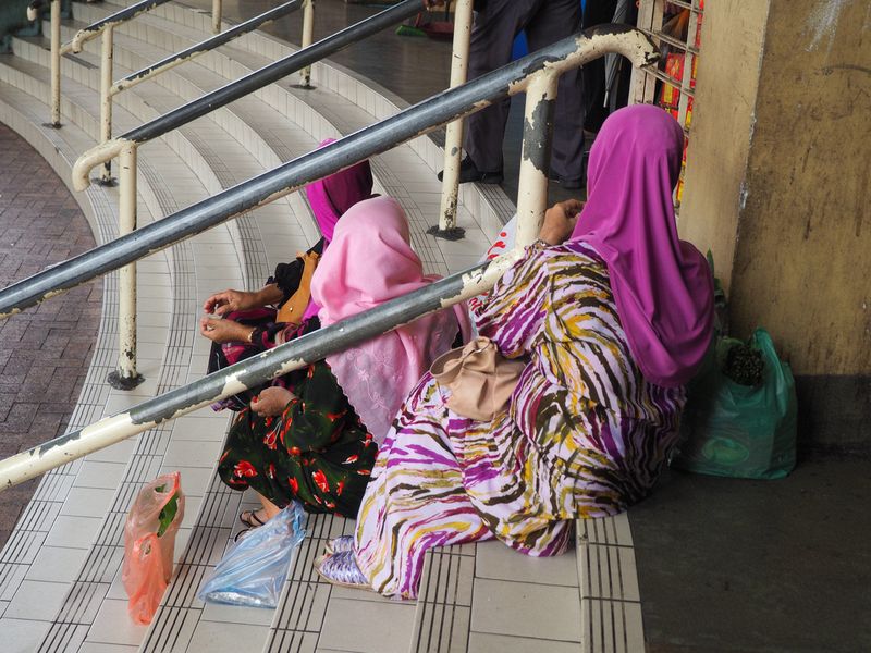 Women wearing colorful clothing