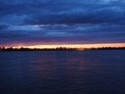 Dark clouds at sunset