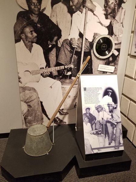 A washtub bass used by Memphis blues jug bands