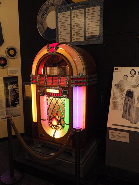 Old jukebox playing delta blues songs