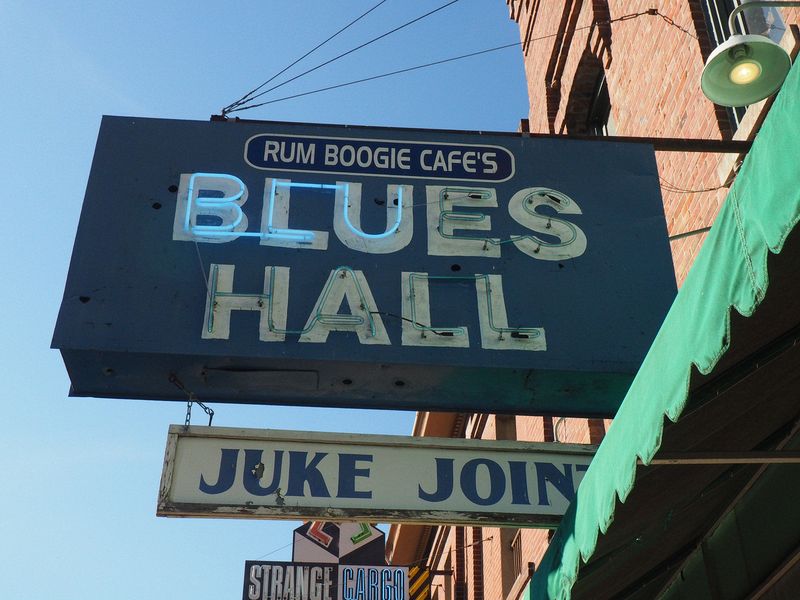 Rum Boogie Cafe's Blues Hall sign