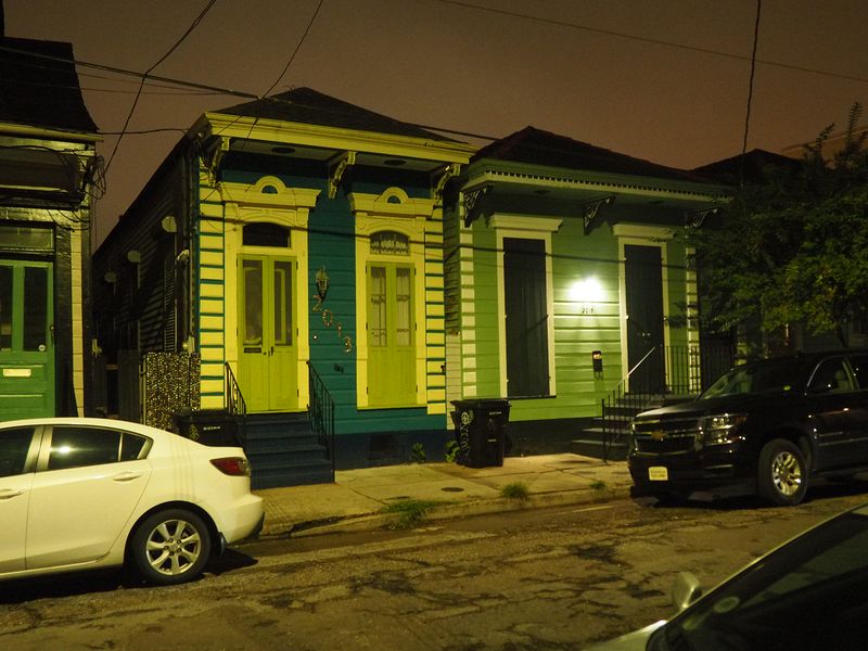 Very small houses on Bourbon Street