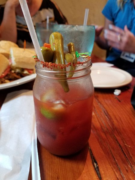 We begin with a spicy Bloody Mary