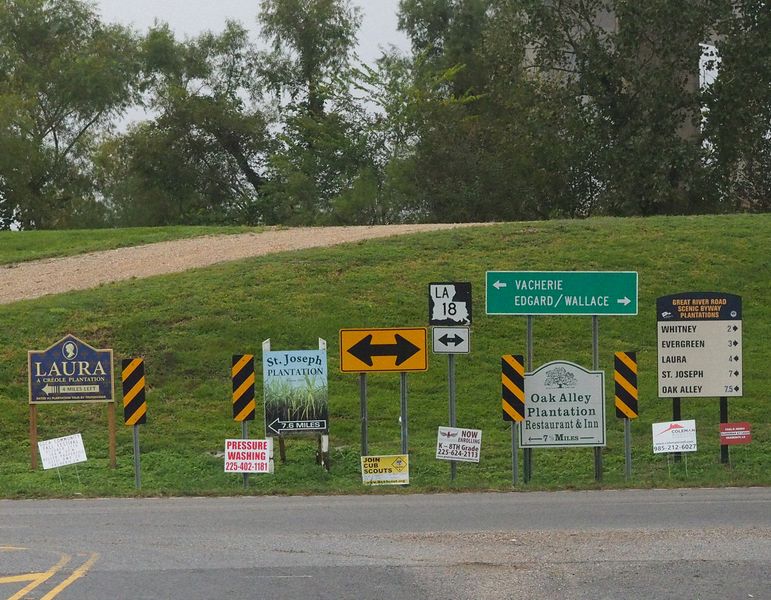 Signs pointing to lots of plantations