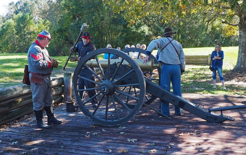 Loading a cannon