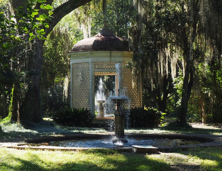 Fountains and gazebo in the gardens