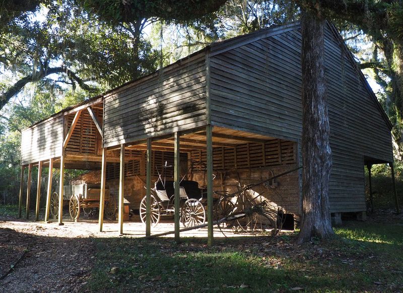 Old storage barn and buggies