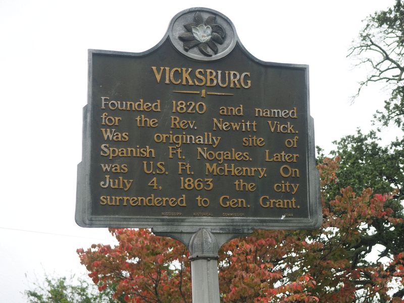 Vicksburg was founded in 1820