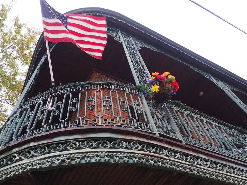 Wrought iron on a downtown building