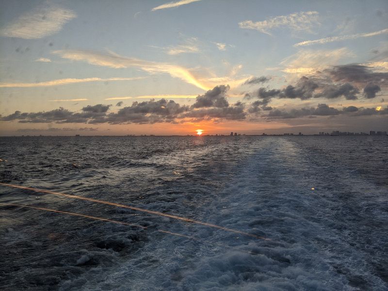 Pretty sunset as we leave Fort Lauderdale