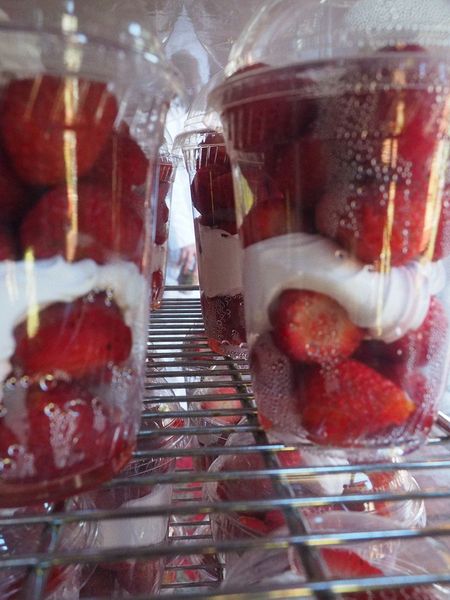 Freshly made strawberry desserts