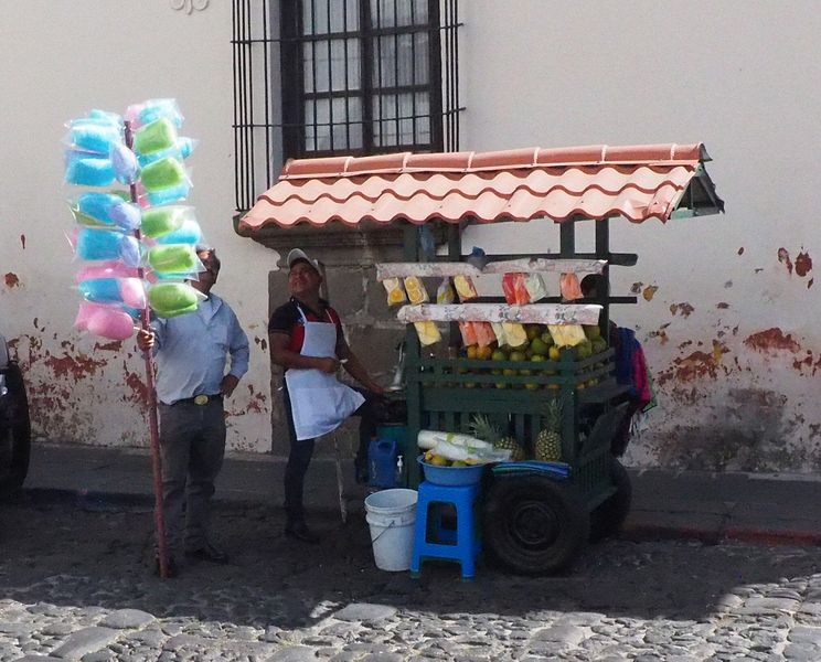 Cotton candy and fruit