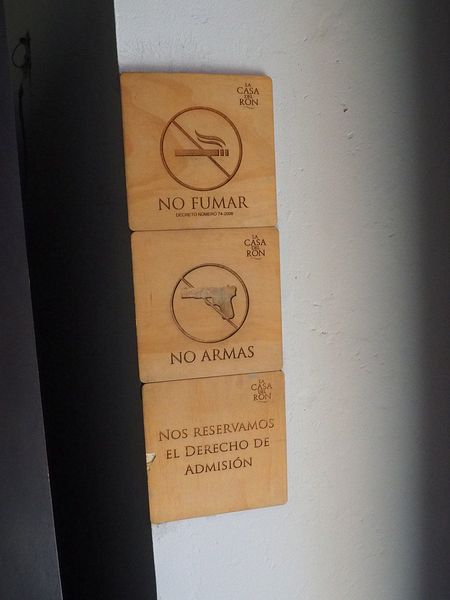 No smoking and no guns