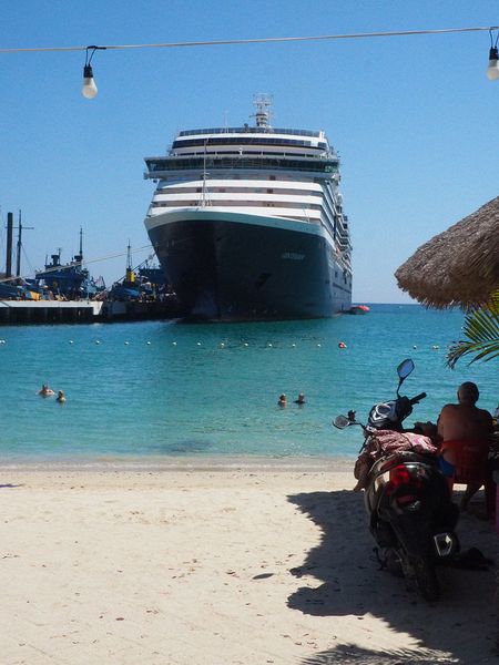 Back to the port where our ship is very near the beach