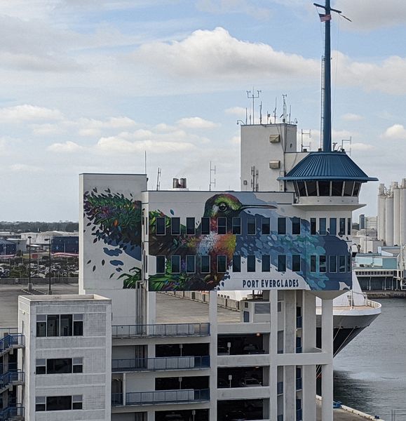 Hummingbird mural at Port Everglades