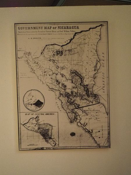 Government map of Nicaragua circa 1836