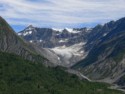 A smaller glacier up in the mountains