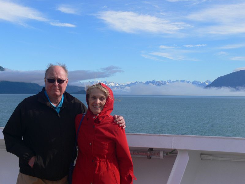 Livingston and Eloise at the bow of the shop