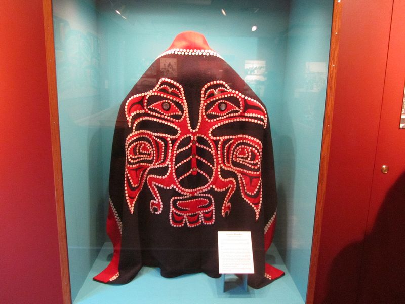 Ceremonial cloak made from cedar wood