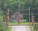 We pass totem poles on shore