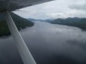 Flying over the water