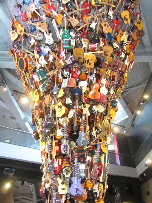 A tower of guitars