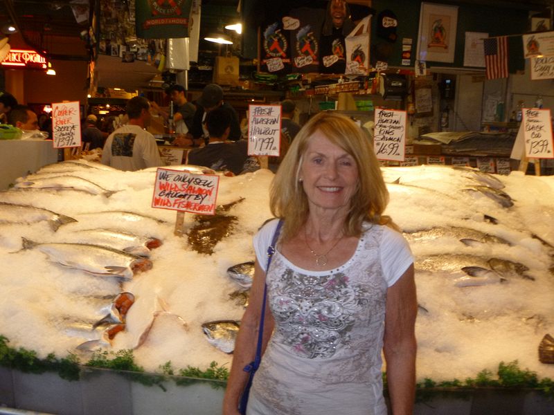 Eloise at the fish market