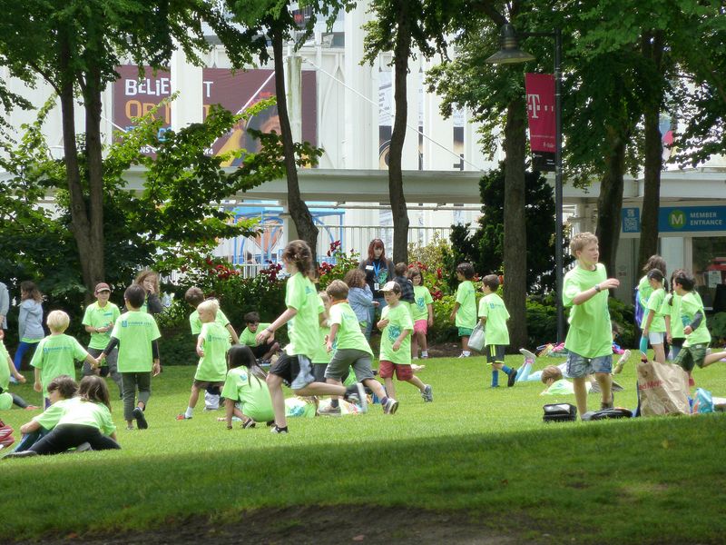 Kids playing nearby