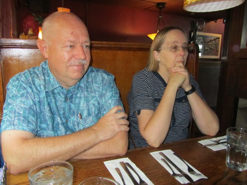 Pete and June wait to order brunch