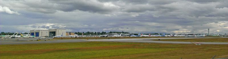 Planes waiting to be delivered at the Boeing factory in Everett