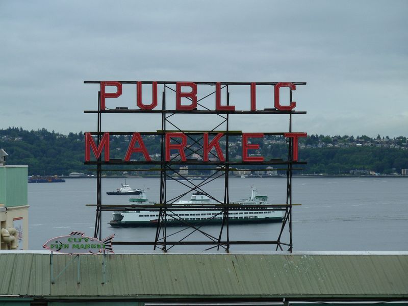 We arrive at the Pike Place Market