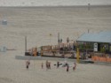 Beach volleyball as we head out to sea