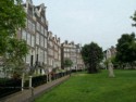 Courtyard surrounded by canal houses