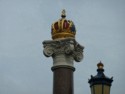 Crowned capital on a column