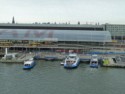 Ferries bring people to the railway station