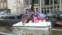 Girls in a paddle boat