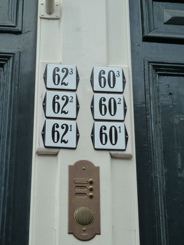 Interesting apartment numbers