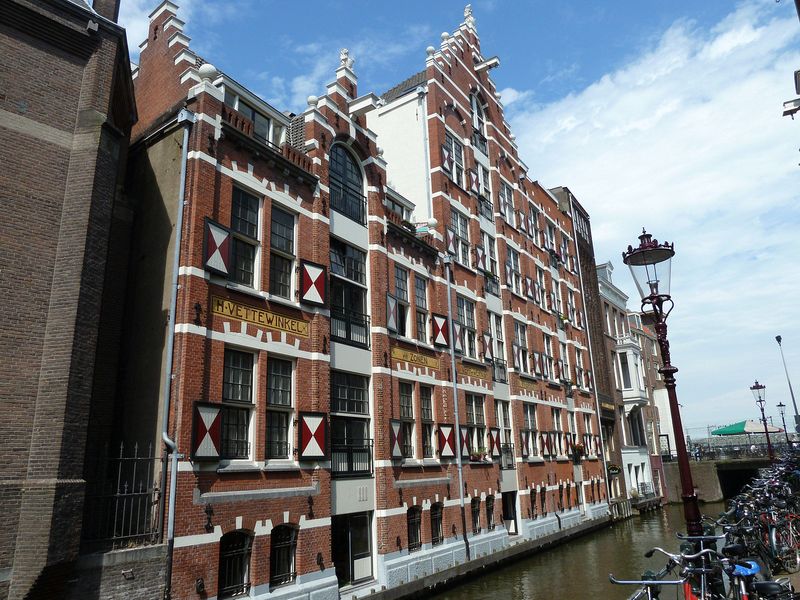 Old brick building with shutters